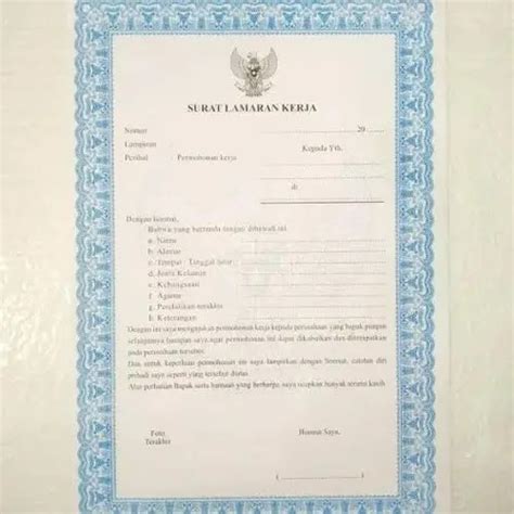 Contoh Cara Mengisi Surat Lamaran Kerja Yang Sudah Jadi Beli Di