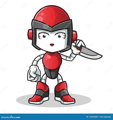 Killer Robot Mecha Illustration Cartoon Vector | CartoonDealer.com ...