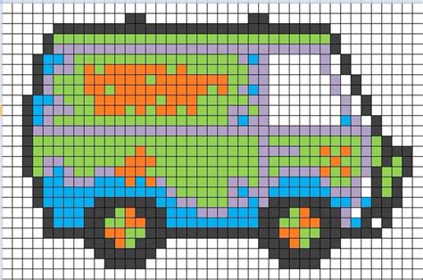 Mystery Machine Chart For Cross Stitching