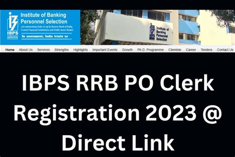 Ibps Rrb Po Clerk 2023 Registration Start Important Dates