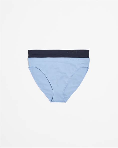 2 Pack Seamfree Embossed Bikini Briefs Lily Loves Blue Navy Target Australia