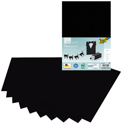 Folia Tonpapier Schwarz G Qm Blatt B Roshop