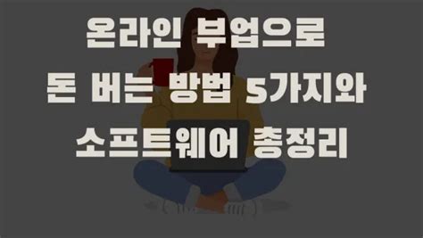 온라인 부업으로 돈 버는 방법 5가지 총정리 Softnware