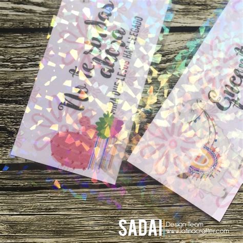 Latina Crafter Sellos en Español Desde el Taller de Sadai Separadores Holográficos Tutorial