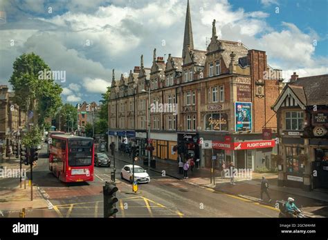 London- August, 2021: Ealing Broadway, a major high street in Ealing, West London Stock Photo ...