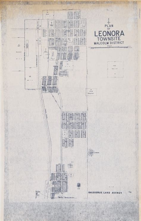 Plan Of Leonora Townsite Malcolm District State Library Of Western Australia