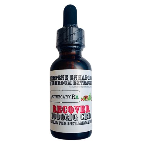 Recover Cbd Tincture With Adaptogenic Mushrooms Apothecary Rx