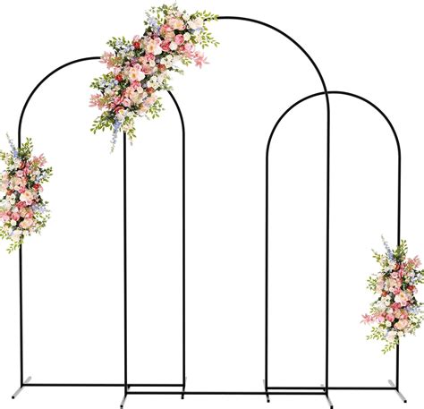 Amazon Fomcet Metal Arch Backdrop Stand Black Set Of Wedding