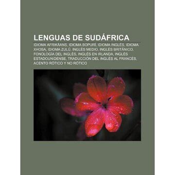 Libro Lenguas De Sud Frica Idioma Afrik Ans Idioma Bopur Idioma