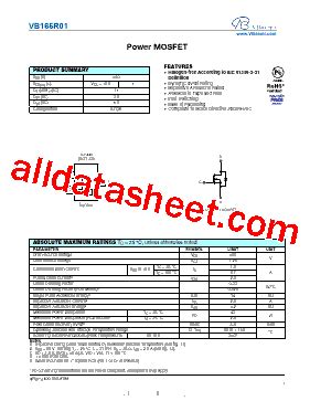 Vb R Datasheet Pdf Vbsemi Electronics Co Ltd