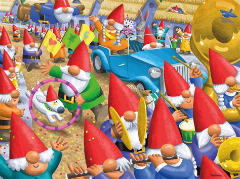 Gnomes Gnome Parade Pieces Ceaco Puzzle Warehouse