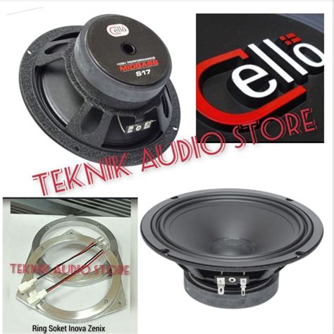 Jual Speaker Midbass Cello S17 Include Soket Dan Ring Pnp Fortuner 2023