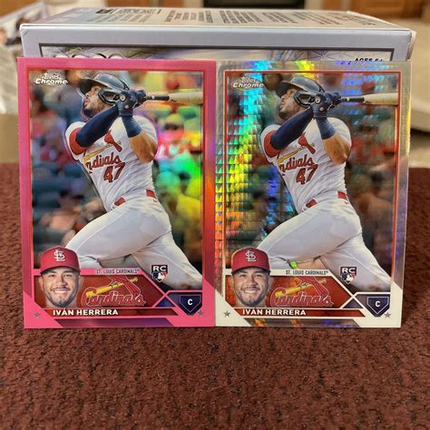 2023 Topps Chrome Ivan Herrera Pink Refractor Sp 177 Cardinals Ebay