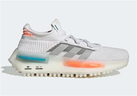 Adidas NMD S1 White Teal Orange FZ5707 Release SneakerNews