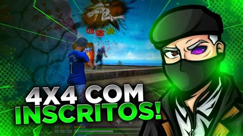 FREE FIRE AO VIVOSALA AO VIVO 4X4 DOS CRIAS REVELANDO JOGADORES