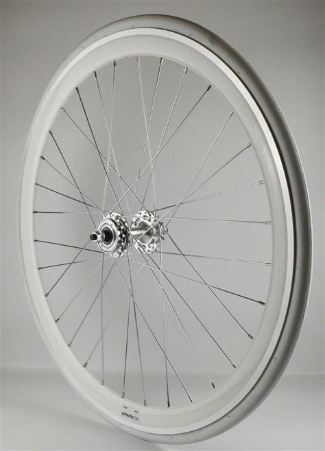 C Fixie Fixed Single Speed Rear Wheel Flip Flop T White Rim And