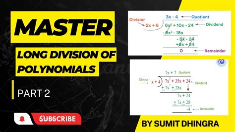 Mastering Long Division Of Polynomials Step By Step Guide Part 2 Youtube