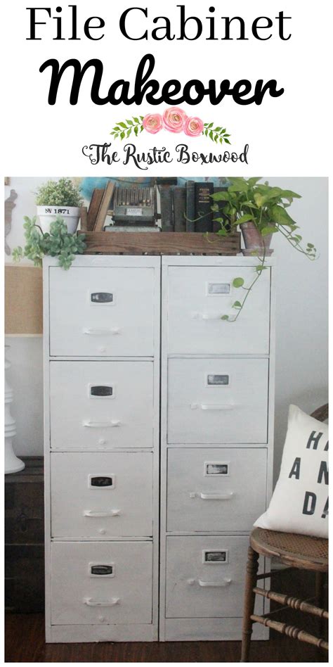 Metal File Cabinet Makeover — The Rustic Boxwood