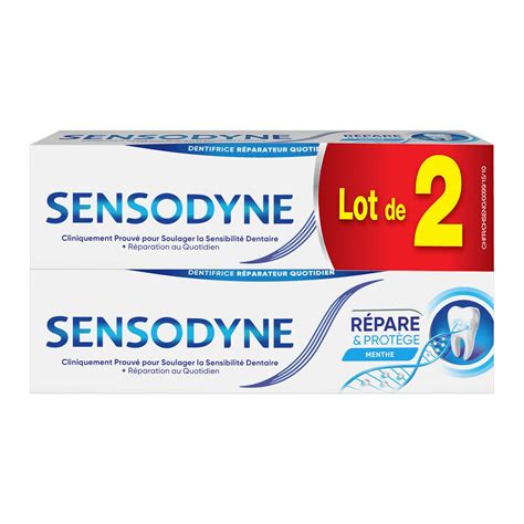 Dentifrice Répare Et Protège Sensodyne Le Lot De 2 Tubes De 75ml à