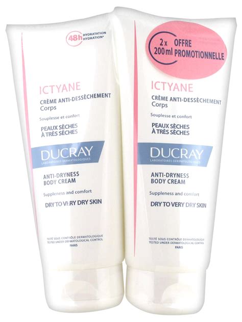 Ducray Ictyane Anti Dryness Body Cream 2 X 200ml