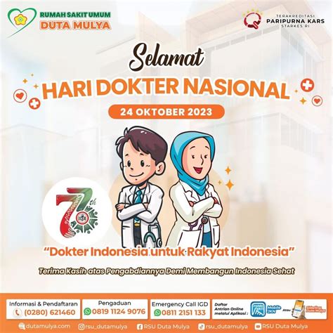 Selamat Hari Dokter Nasional 2023 Rumah Sakit Umum Duta Mulya