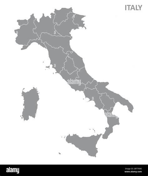 Mappa Delle Regioni Italiane Immagine E Vettoriale Alamy