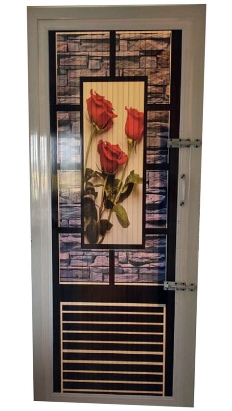 Laminated Rose Printed PVC Door Size Dimension 7x4ft Thickness 35mm