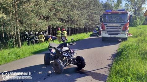 Tragiczny wypadek na quadzie 35 letni kierowca zginął PIRACI DROGOWI