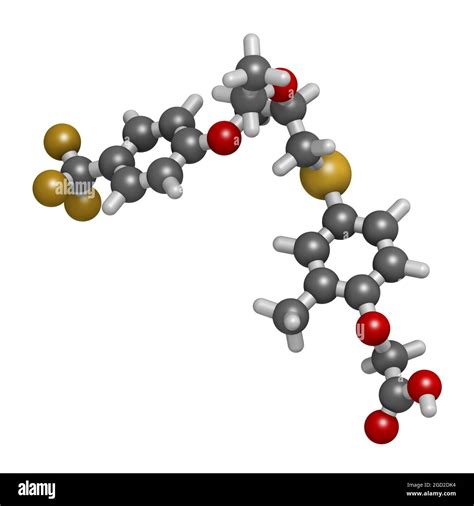 Seladelpar Drug Molecule D Rendering Stock Photo Alamy