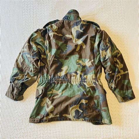 Vtg Us Army Cold Weather Field Jacket M Woodland Ca Gem