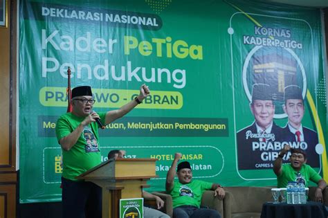 Kornas Kader Petiga Deklarasi Dukung Prabowo Gibran Kesamaan Visi Misi