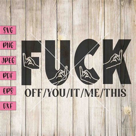 Fuck Svg Middle Finger Clip Art Sarcastic Svg Sarcastic Etsy