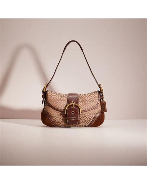 COACH Restored Soho Flap Bag In Signature Jacquard In Pink Lyst