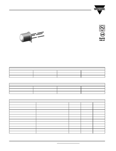 Bpw Nb Datasheet Pages Vishay Silicon Npn Phototransistor