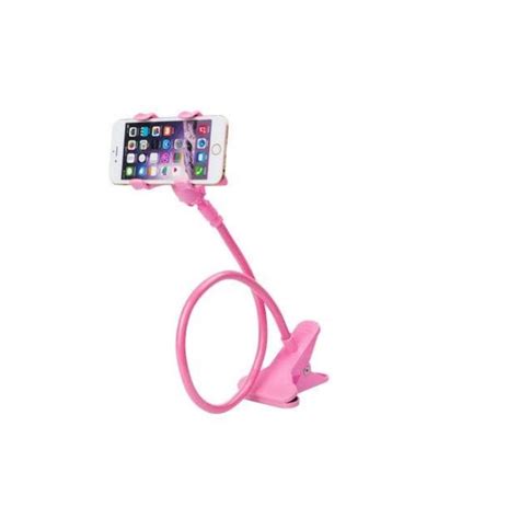 Suporte Universal Para Celular Articulado E Flexivel Rosa Escorrega O