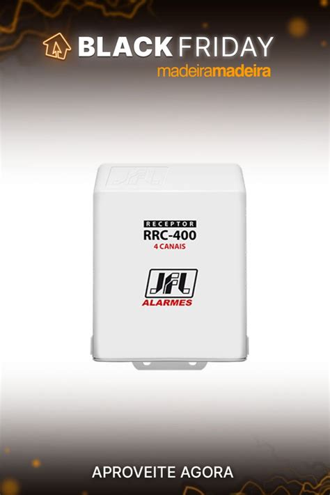 Receptor JFL RRC 400 V3 4 Canais 433 92MHz Programavel Branco