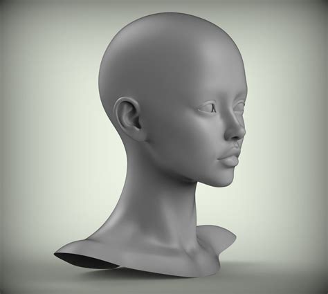 3d Model 6 Cartoon Female Head 3d Model Vr Ar Low Poly Cgtrader