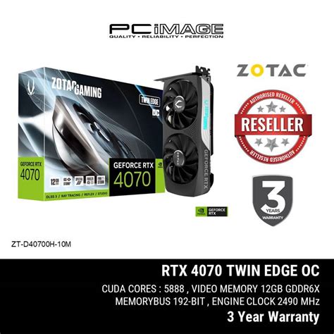 Zotac Gaming Geforce Rtx 4070 Twin Edge Oc 12gb Gddr6x Graphic Card