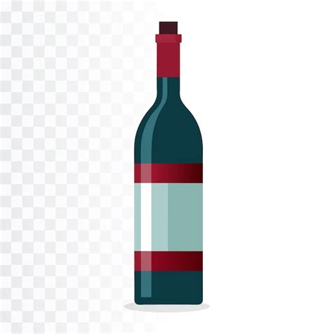 Ilustra O Vetorial De Garrafa De Vinho Em Fundo Transparente Vetor