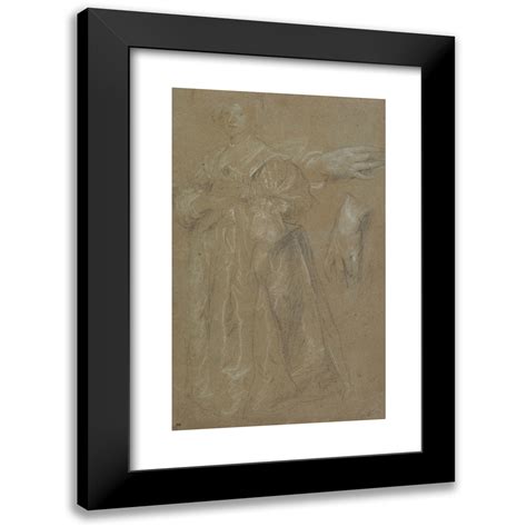 Anthony Van Dyck X Black Modern Framed Museum Art Print Titled