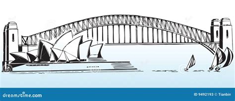 Sydney harbour bridge editorial stock photo. Image of illustrated - 9492193