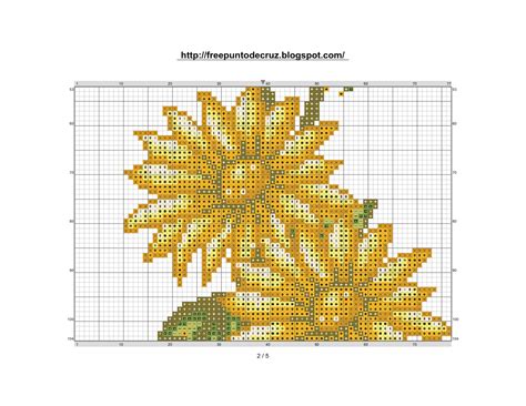 Dibujos Punto De Cruz Gratis Girasoles