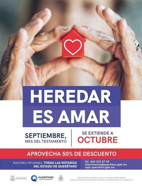 SEGOB amplía campaña Mes del Testamento Mundo Querétaro