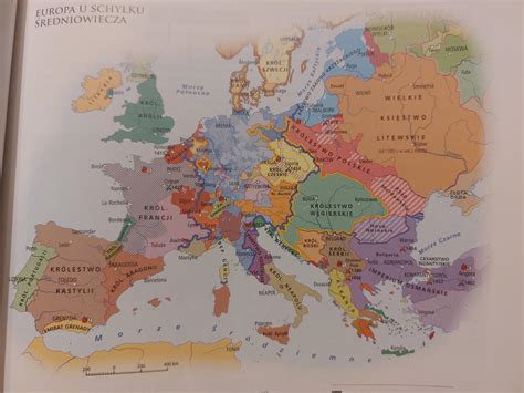 Map Of Europe At The End Of Middle Ages From My Polish History Book R