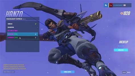 Hanzo Young Master Overwatch Legendary Skin Spotlight All Emotes