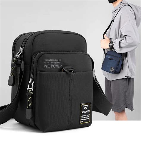 Men Mini Cross Body Messenger Shoulder Bag Pouch Multi Purpose Fashion Military Waterproof Nylon