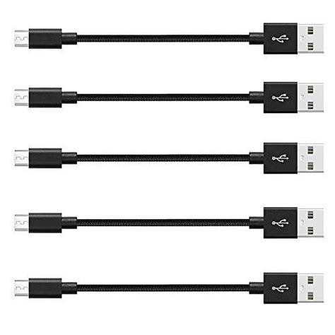 Epacks Charger Micro Usb Nylon Braided Short Cable Fast Usb Charging Cord For For External