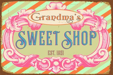 Personalized Sweet Shop Sign Classic Metal Signs