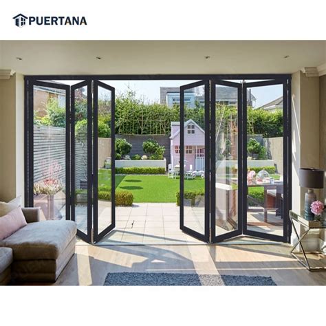 Bifold Door Nfrc Patio Garden Exterior Aluminum Frame Double Glass Bifolding Doors Interior