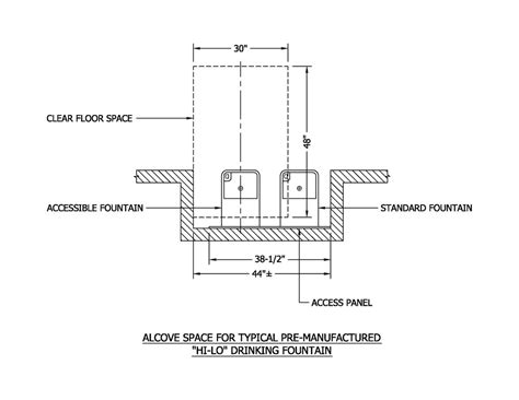 ADA "HI-LOW" Drinking Fountain Alcove Space - Did You Know? | ADA-PROS ...